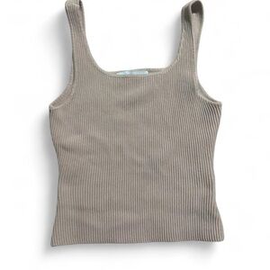 Stella Laguna Beach Ribbed Beige Tank Top